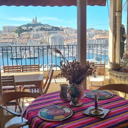 Grand T2 Surplombant Le Vieux Port Marseille Apartamento Exterior foto